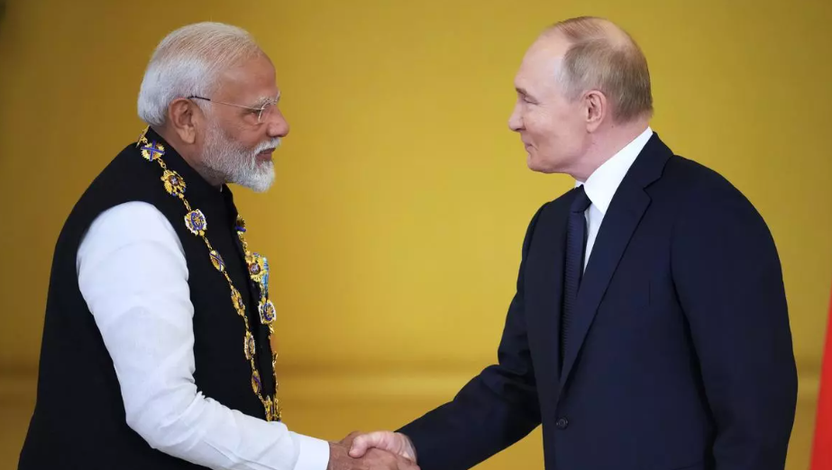 Putin honour PM Modi with the Order of St. Andrew the Apostle 